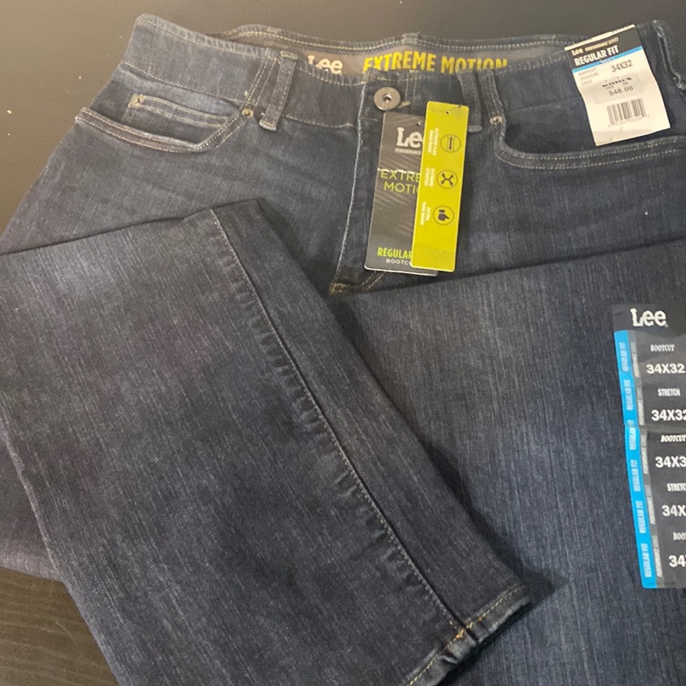 Lee Jeans -Extreme Flex- 34x32 Bootcut Regular Fit -Medium Dark Wash new w/tags